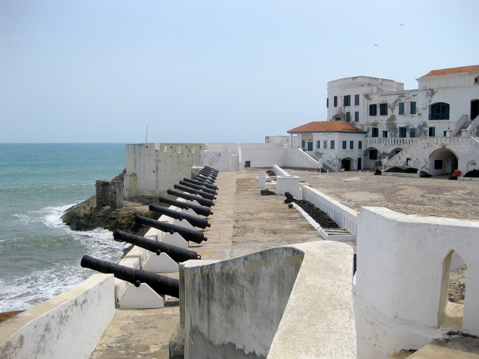 Cape Coast Castle overlooking the Atlantic Ocean in Ghana